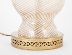 A Pair of Dino Martin Murano Glass Lamps