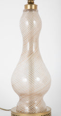 A Pair of Dino Martin Murano Glass Lamps