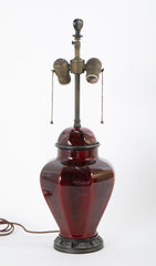 Pair of French Sevres Lamps Signed "MP Paul Milet" with Signed Bronze Mounts