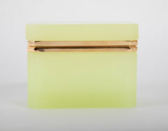 Lime Green French Opaline Glass Box