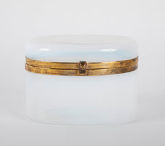 Iridescent "Boule de Savon" French Opaline Glass Box having "Soap Bubbles"