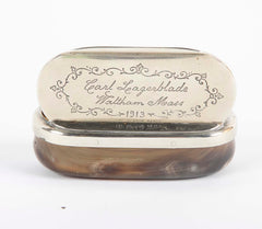 Pat Olsen Wanga Cattle Horn Snuff Box