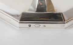 A Pair of Small Sterling Silver Candlesticks Marked Maison Keller Paris