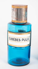 Set of Three French Glass Pharmaceutical Bottles
