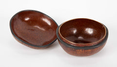 Japanese Lacquer Covered Gourd with Leaf Decoration