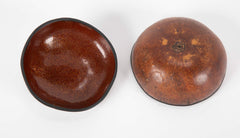 Japanese Lacquer Covered Gourd with Leaf Decoration