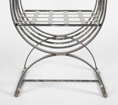 Neoclassical Style Iron Curule Form Benches