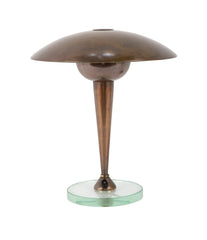 Brass and Glass Desk Lamp by Stilnovo