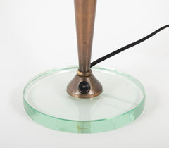 Brass and Glass Desk Lamp by Stilnovo