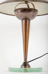 Brass and Glass Desk Lamp by Stilnovo