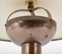 Brass and Glass Desk Lamp by Stilnovo