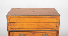 Mid 19th Century Chinese Export Camphorwood One Piece Campaign Chest