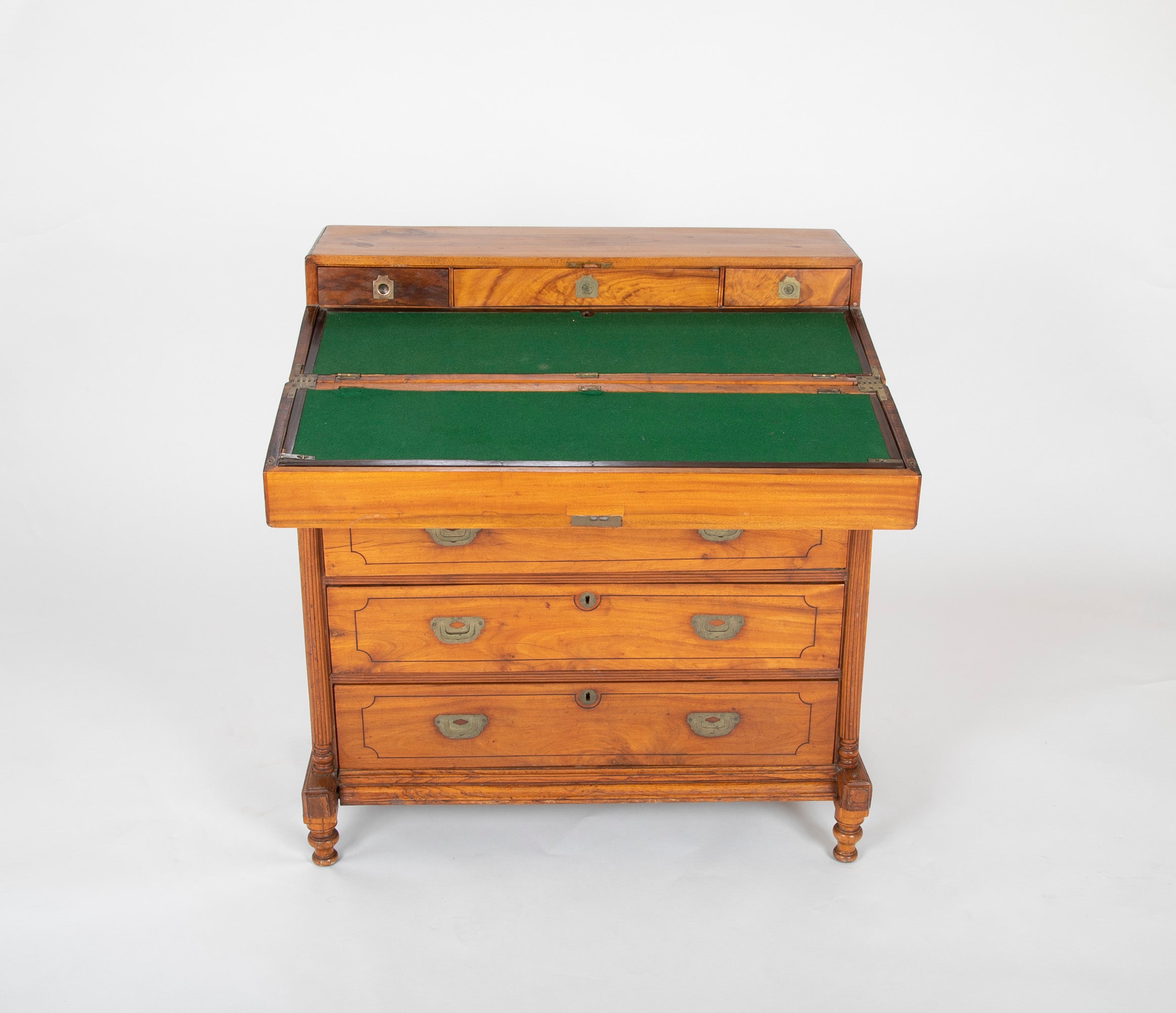 Mid 19th Century Chinese Export Camphorwood One Piece Campaign Chest