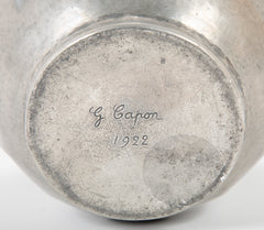 Pewter Handmade Vase by Georges Capon