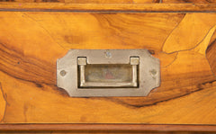 Italian Campaign Chest of Drawers with Olive Wood Veneer, Mid-20th Century