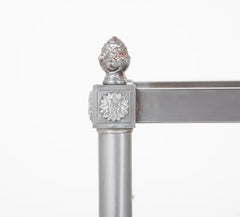 Pair of French Mid-20th Century Maison Jansen Brushed Steel Side Tables