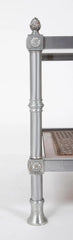 Pair of French Mid-20th Century Maison Jansen Brushed Steel Side Tables