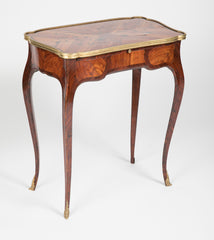 Louis XV Marquetry Veneered Bronze Mounted Side Table