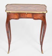 Louis XV Marquetry Veneered Bronze Mounted Side Table