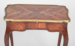 Louis XV Marquetry Veneered Bronze Mounted Side Table