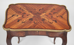 Louis XV Marquetry Veneered Bronze Mounted Side Table