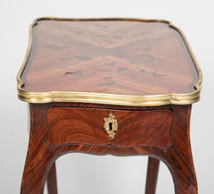 Louis XV Marquetry Veneered Bronze Mounted Side Table