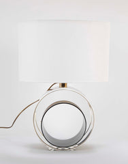 Pair of Italian Mid-Century Lucite Lamps Infused with Aluminum