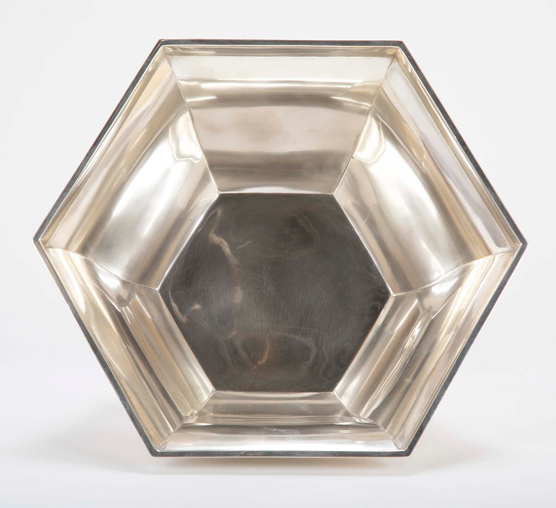 Hexagonal Sterling Silver Bowl for Tiffany & Co.