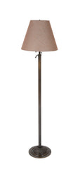 An Early 20th Century Patinated Bronze Height Adjustable Floor Lamp