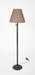 An Early 20th Century Patinated Bronze Height Adjustable Floor Lamp