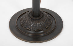 An Early 20th Century Patinated Bronze Height Adjustable Floor Lamp