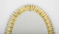 Gilt and Etched Mirror by Crystal Art, Circa 1950