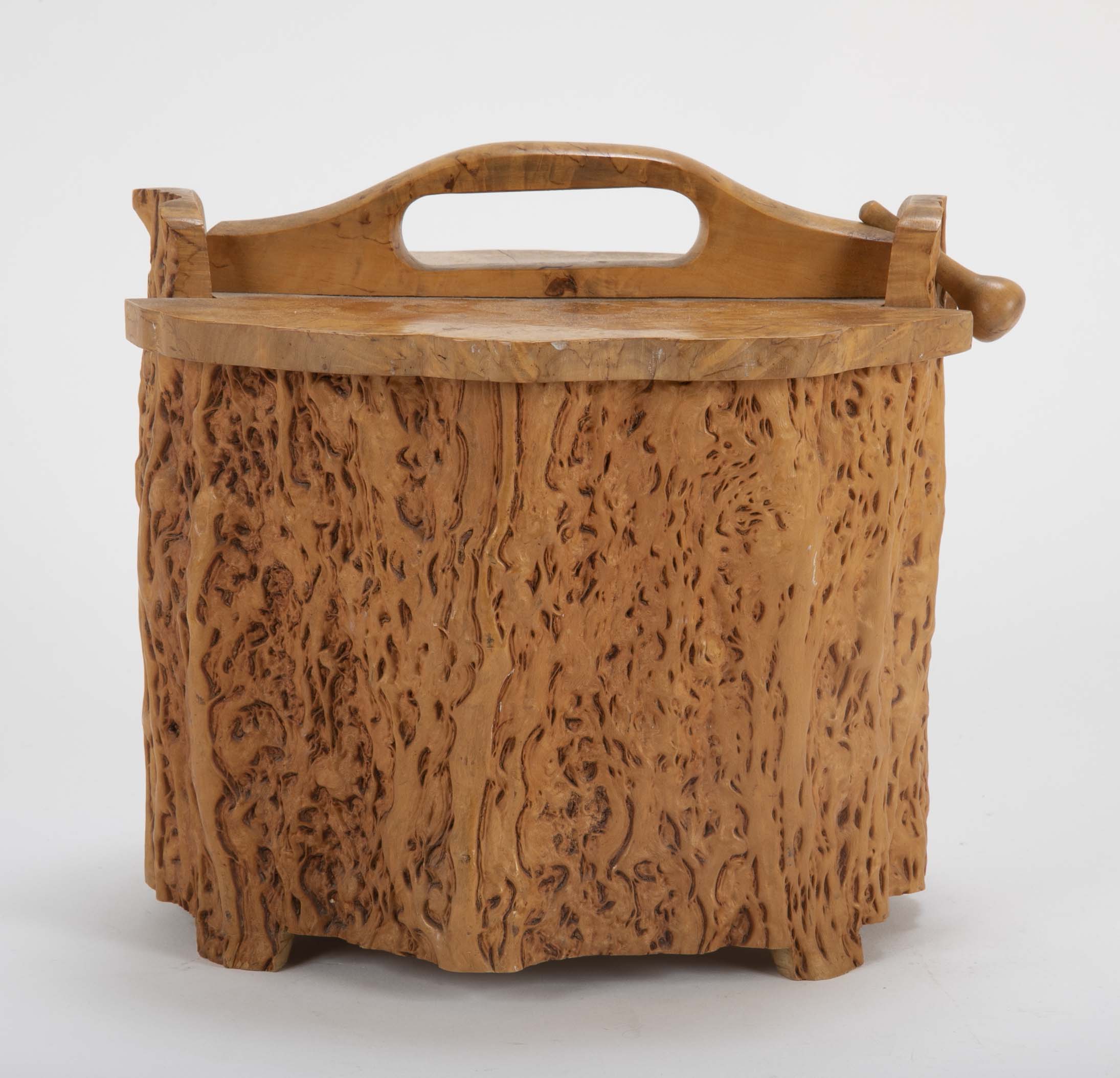 Burl Wood Artisan Container