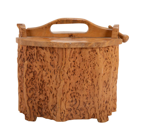 Burl Wood Artisan Container