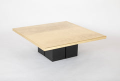 Etched Brass Coffee Table by Meidrier