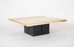 Etched Brass Coffee Table by Meidrier