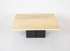 Etched Brass Coffee Table by Meidrier