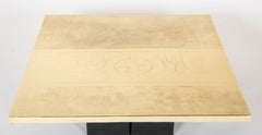 Etched Brass Coffee Table by Meidrier