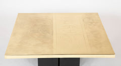 Etched Brass Coffee Table by Meidrier