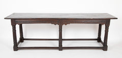 An 18th Century English Oak Refectory Table with Carved Apron