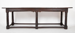 An 18th Century English Oak Refectory Table with Carved Apron