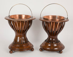 Pair of Regency Mahogany Peat Buckets or Planters
