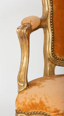 Pair of Louis XV Gilded Children's Fauteuil