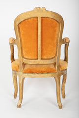 Pair of Louis XV Gilded Children's Fauteuil