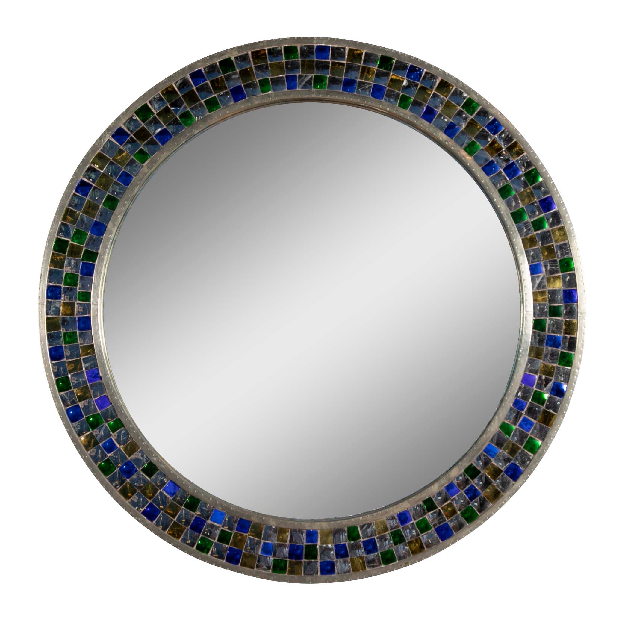 Colorful Round Tikria Mirror