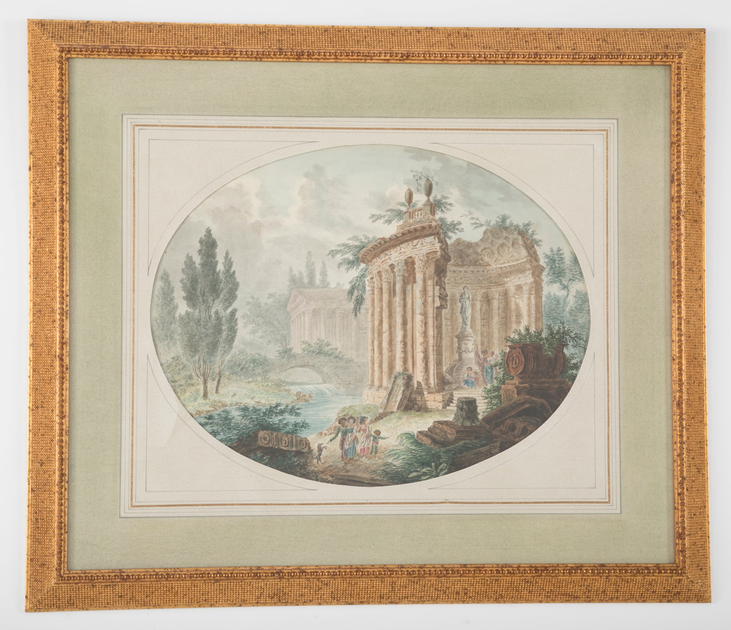 18th Century Italian"Capriccio" Watercolor