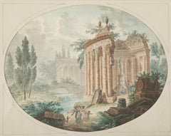 18th Century Italian"Capriccio" Watercolor