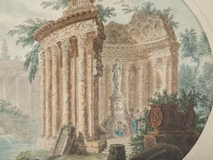 18th Century Italian"Capriccio" Watercolor