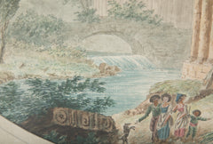18th Century Italian"Capriccio" Watercolor