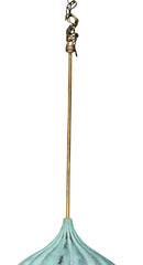 Mughal Brass Hanging Lantern with Verdi Gris Finish